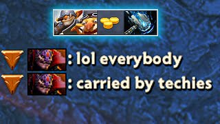 When everybody is carried by Techies  Immortal Ranked [upl. by Annmaria]