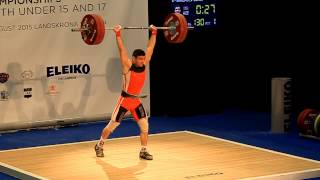 Euorpean Weightlifting Championship 2015 U17 Group A Boys 77 kg [upl. by Teodoro170]