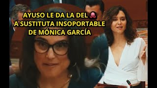 Sustituta insoportable de Mónica García celebra la no dimisión de su amo Ayuso le da la del 🐙 [upl. by Lawley595]