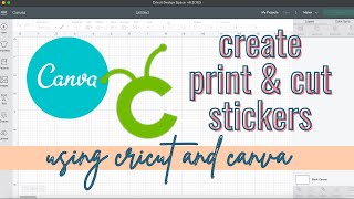 How To Make Stickers For Cricut Using Canva  Cricut Design Space  Canva Tutorial [upl. by Anina]