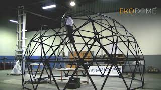 Building The 22 Terra Ekodome Frame Ekodome GeodesicDomeKit GeodesicDome [upl. by Robin]