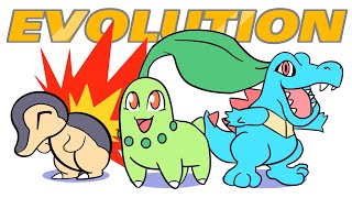 JOHTO STARTERS EVOLVE  Pokemon Evolution Animation [upl. by Aral]