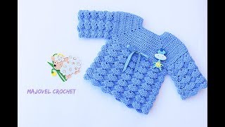 JERSEY 👕  CHAMBRITA O SACO A CROCHET MUY FÁCIL Y RAPIDO MAJOVEL crochet ganchillo [upl. by Tigirb]