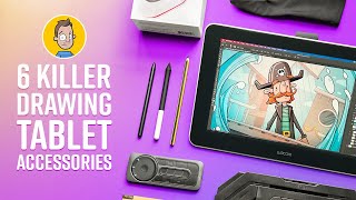 6 Killer Drawing Tablet Accessories [upl. by Lampert359]