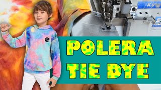 POLERA POLERON CON CAPUCHA TIE DYE NIÑOTips De Confeccion [upl. by Ardnod]