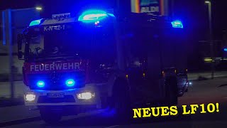 NEUES LF 10  Freiwillige Feuerwehr KarlsdorfNeuthard  EINSATZFAHRTEN  PRESSLUFT amp BLAULICHT [upl. by Garbe]