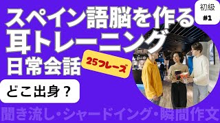 スペイン語日常会話フレーズ 初級1「どこ出身？」（聞き流し・シャドーイング・瞬間作文） [upl. by Yrad]