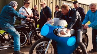 THE VINCENT MOTORCYCLES with Manx Norton and SEELEY Triumph BRM Racing at ARDINGLY Classic Bike Show [upl. by Tonjes]