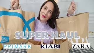 SUPER HAUL  NEW COLLECTION PRIMARK ZARA KIABI  PARA TODA LA FAMILIA [upl. by Reger]