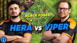 Hera vs TheViper On 1v1 Black Forest  AoE2 [upl. by Bithia]