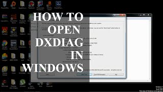 How To Open Dxdiag In Windows Or Laptop [upl. by Onimod]