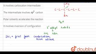 In the solvolysis of 3methyl3bromohexane which of the following statements is not correct [upl. by Adamsen]