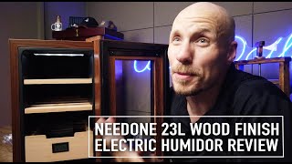 NeedOne 23L Woodgrain Electric Humidor Review [upl. by Adnauqaj222]