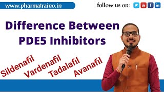 Differences Between PDE5 Inhibitors Sildenafil vs Vardenafil vs Tadalafil vs Avanafil pharmatraino [upl. by Ostler]