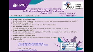 NRF Bursaries Full Cost of Study and Partial Cost of Study Info Session [upl. by Evvie]