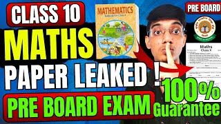 Maths Paper Leaked Preboard Class 10 🤯  Original video 🔴 [upl. by Phippen201]