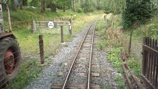 Drivers view on diesel train ex Henllan stn on heritage Teifi Valley Railway Ceredigion CymruWales [upl. by Kelley618]