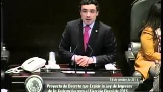 Dip Fernando Rodríguez PAN  Ley de Ingresos 2015 Reservas [upl. by Arayt]