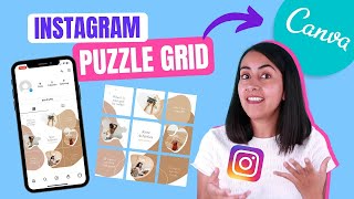 How to make an INSTAGRAM PUZZLE feed with Canva  FREE fun and easy [upl. by Previdi]