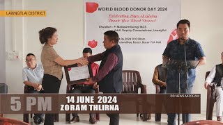 DD News Mizoram  Zoram Thlirna  14 June 2024  500 PM [upl. by Nedgo859]