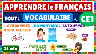 Apprendre tout le vocabulaire de CE1 [upl. by Merill]