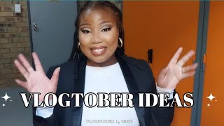 VLOGTOBER 1 Video ideas for vlogtober 2024  Content ideas  South African YouTuber [upl. by Navar443]