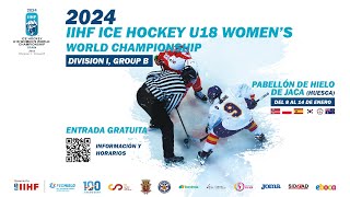 Spain  Korea  2024 IIHF Ice Hockey U18 Womens World Championship Division I Group B [upl. by Lerat223]