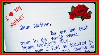 Mothers day card writing  Happy mothers day 2024 writing  Mothers day message l [upl. by Redle]