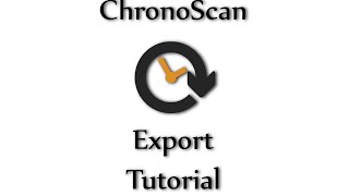 Export Tutorial on ChronoScan [upl. by Rednasela]