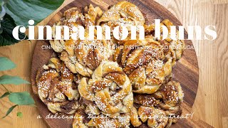 How to make Cinnamon Buns  ชินนามอนโรล ชินนามอนบันส์  Kanelbullar [upl. by Herculie]