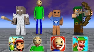 GRANNY BALDI KICK THE BUDDY ARCHER  MINECRAFT ANIMATION [upl. by Airretnahs351]