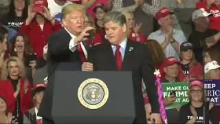 Sean Hannity of Fox News joins Trump on stage [upl. by Wolsniw989]