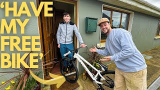 BUILDING A DIRT JUMP BIKE AND GIVING TO A RANDOM PERSON [upl. by Ayikin]