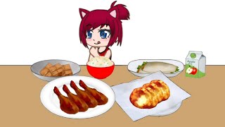 Eating food  mukbang  Gacha Life [upl. by Nayb572]