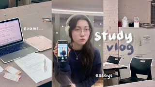 study vlog 📓 a productive weekend preparing for exams realistic uni life intense study sessions [upl. by Edyaj]