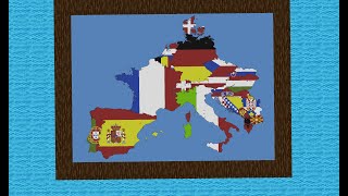 Huge Scale World Flag Map Showcase MCAtlas [upl. by Ruamaj]