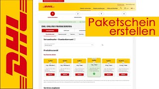 DHL Paketschein online erstellen und kaufen QR Code für Packstation [upl. by Corella]