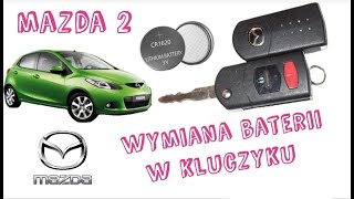 Mazda 2 2009 Wymiana Baterii CR1620 w Kluczyku Pilocie [upl. by Deegan]