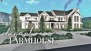 Bloxburg Elegant Modernized Farmhouse  No Large Plot  Large Realistic House Build [upl. by Lleunamme144]