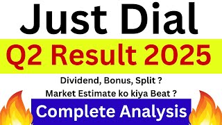 🟢 Justdial Q2 Result 2025 Justdial complete analysis Q2 results 2025 Justdial financial Result [upl. by Attiuqram54]