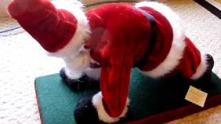 Gemmy animated SANTA CLAUS doing pushups to Rocky theme Christmas decoration [upl. by Heber]