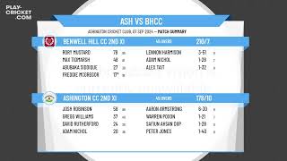 Ashington CC 2nd XI v Benwell Hill CC 2nd XI [upl. by Archibald]