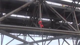 Rope access on Forth Road Bridge [upl. by Okoy]