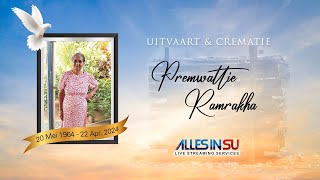 Live Streaming Uitvaart amp Crematie Premwattie Ramrakha ॐ [upl. by Ikeda410]