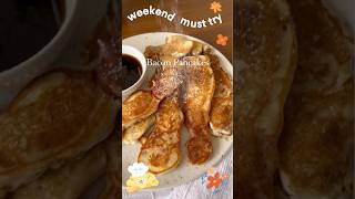 BaconPancake bacon pancakes breakfast combo food fastrecipe creativemeal quickrecipe heaven [upl. by Annahtur672]