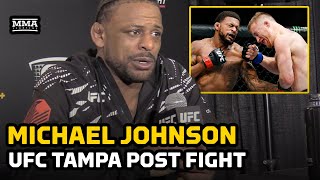 Michael Johnson Wants Justin Gaethje Rematch After KO Win At UFC Tampa  MMA Fighting [upl. by Anderer]