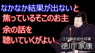 なかなか結果が出ないで焦っている人へ 徳川家康の名言 [upl. by Ollehcram]