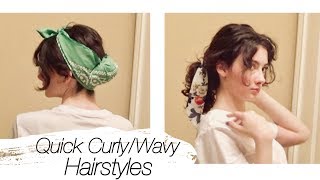 Quick Hairstyles For Short CurlyWavy Hair [upl. by Vinaya]