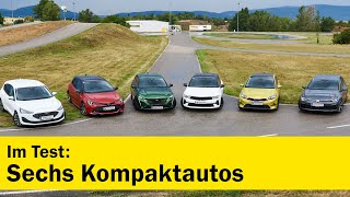 6 Kompaktautos im Vergleichstest  ÖAMTC auto touring [upl. by Atiuqam20]