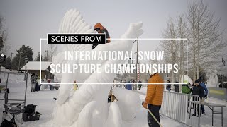 SCENES FROM  International Snow Sculpture Championships [upl. by Erbua]